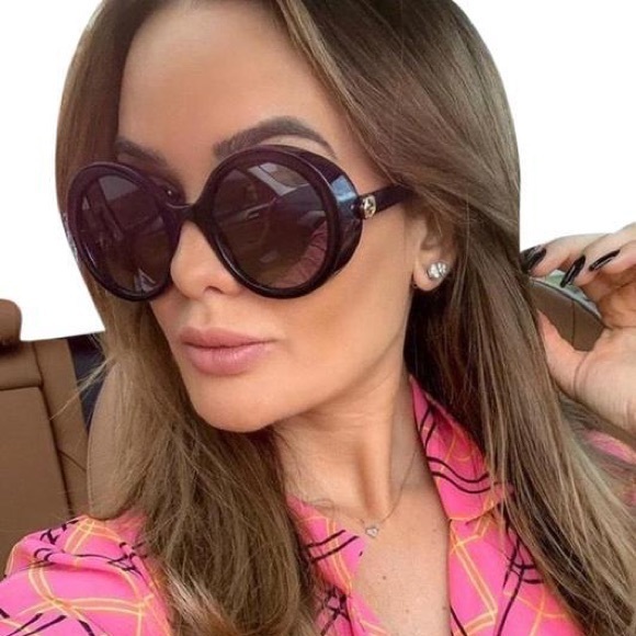 💯 - New Authentic - GUCCI Brown Gradient Oval Sunglasses GG0368S 002 55 - Picture 3 of 16